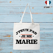 Tote bag coton recyclé je me marie 2