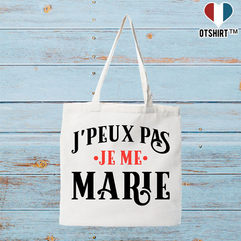 Tote bag coton recyclé je me marie