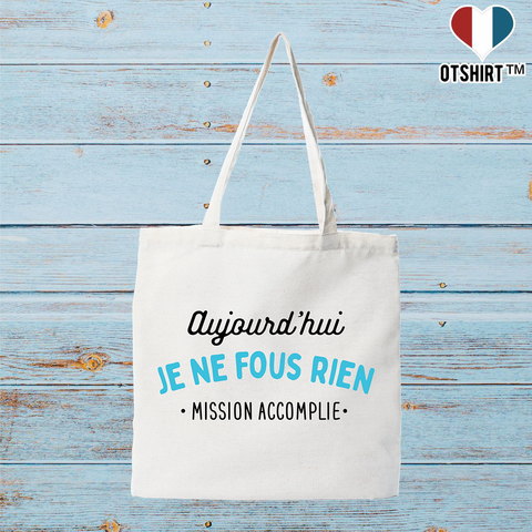 Tote bag coton recyclé je ne fous rien
