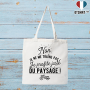 Tote bag coton recyclé je ne me traîne pas