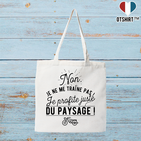 Tote bag coton recyclé je ne me traîne pas