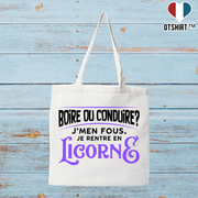 Tote bag coton recyclé je rentre en licorne