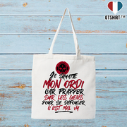 Tote bag coton recyclé je squatte mon ordi
