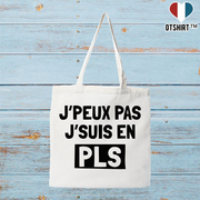 Tote bag coton recyclé je suis en pls