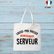 Tote bag coton recyclé je suis serveur