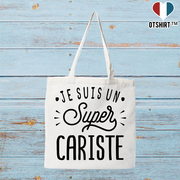 Tote bag coton recyclé je suis un super cariste