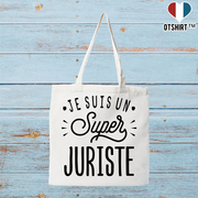 Tote bag coton recyclé je suis un super juriste