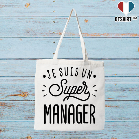 Tote bag coton recyclé je suis un super manager