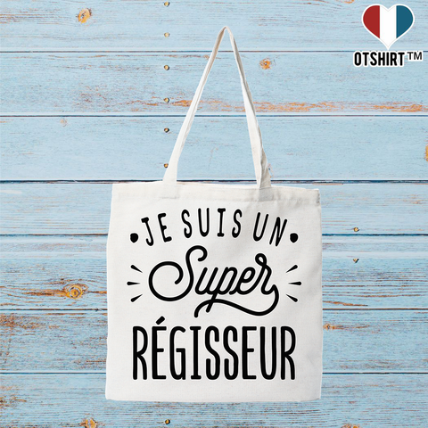 Tote bag coton recyclé je suis un super régisseur