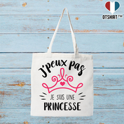 Tote bag coton recyclé je suis une princesse