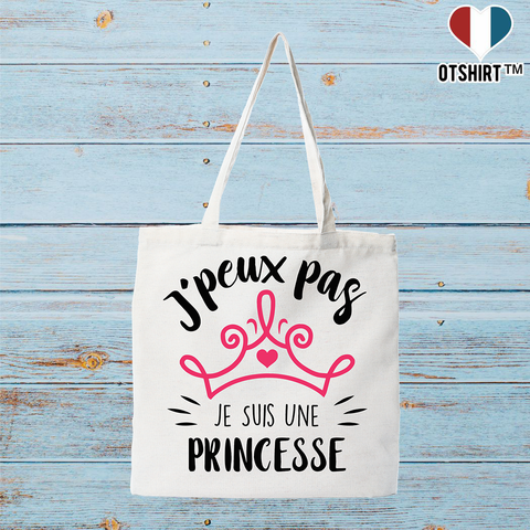 Tote bag coton recyclé je suis une princesse