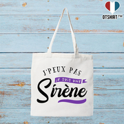 Tote bag coton recyclé je suis une sirène
