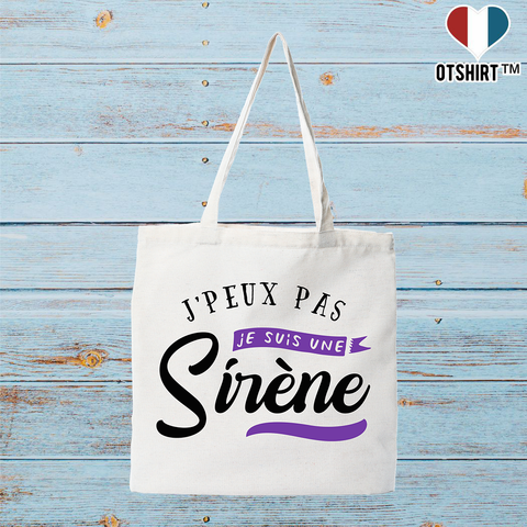 Tote bag coton recyclé je suis une sirène