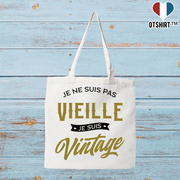 Tote bag coton recyclé je suis vintage