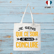 Tote bag coton recyclé je vais conclure