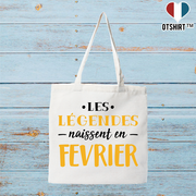 Tote bag coton recyclé légende de février