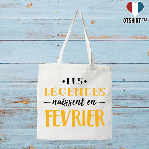 Tote bag coton recyclé légende de février