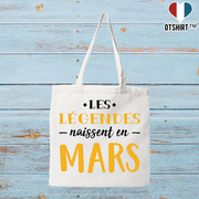 Tote bag coton recyclé légende de mars