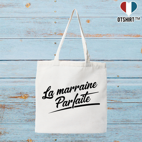 Tote bag coton recyclé la marraine parfaite