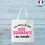 Tote bag coton recyclé la meilleure aide-soignante au monde