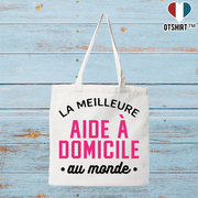 Tote bag coton recyclé la meilleure aide à domicile au monde