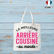 Tote bag coton recyclé la meilleure arrière cousine au monde