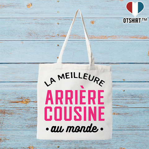 Tote bag coton recyclé la meilleure arrière cousine au monde