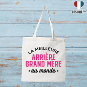 Tote bag coton recyclé la meilleure arrière grand mère au monde