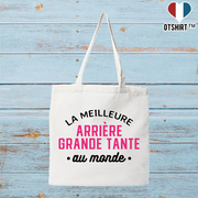 Tote bag coton recyclé la meilleure arrière grande tante au monde
