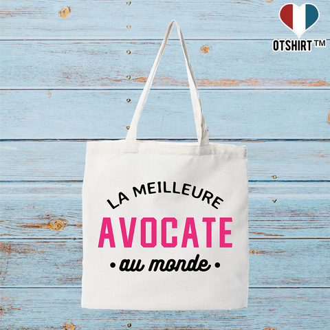 Tote bag coton recyclé la meilleure avocate au monde