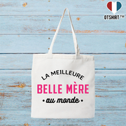 Tote bag coton recyclé la meilleure belle mère au monde