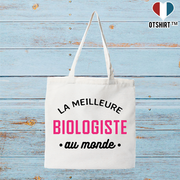 Tote bag coton recyclé la meilleure biologiste au monde