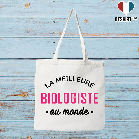 Tote bag coton recyclé la meilleure biologiste au monde