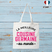 Tote bag coton recyclé la meilleure cousine germaine au monde