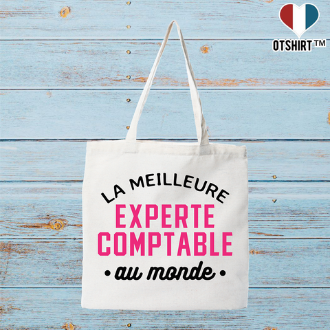 Tote bag coton recyclé la meilleure experte comptable au monde