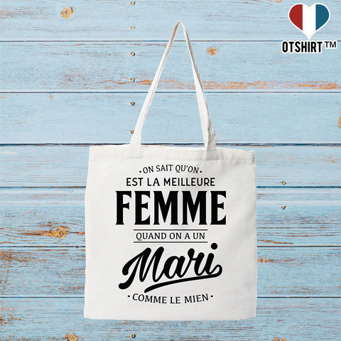 Tote bag coton recyclé la meilleure femme