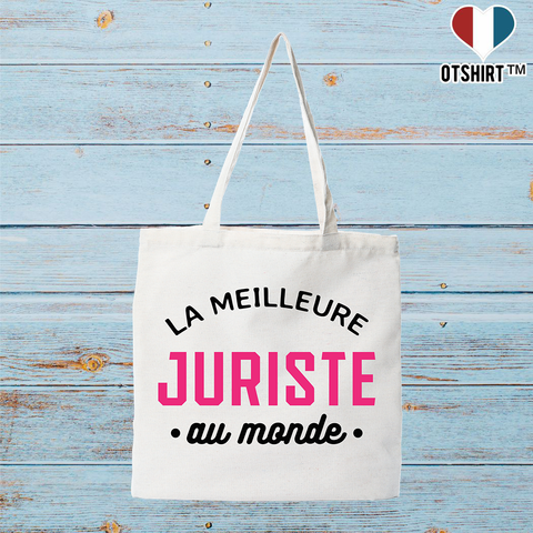 Tote bag coton recyclé la meilleure juriste au monde