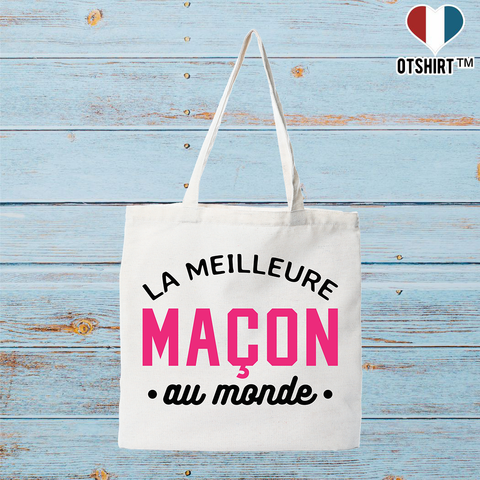 Tote bag coton recyclé la meilleure maçon au monde