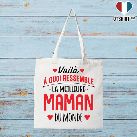 Tote bag coton recyclé la meilleure maman