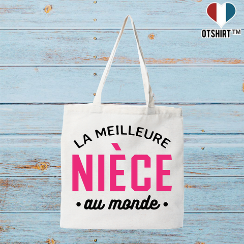 Tote bag coton recyclé la meilleure nièce au monde