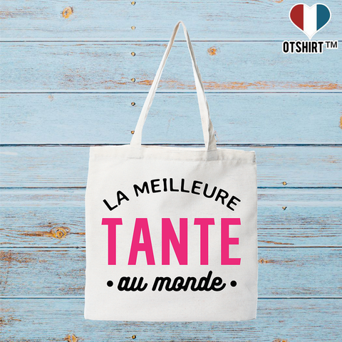 Tote bag coton recyclé la meilleure tante au monde