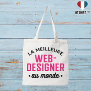 Tote bag coton recyclé la meilleure web designer au monde