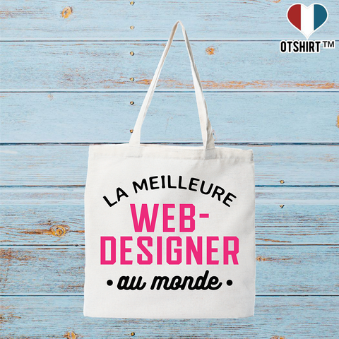 Tote bag coton recyclé la meilleure web designer au monde