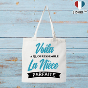 Tote bag coton recyclé la nièce parfaite 2