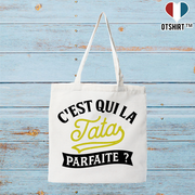 Tote bag coton recyclé la tata parfaite