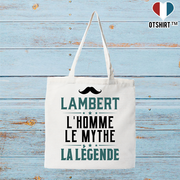 Tote bag coton recyclé lambert l'homme le mythe la légende