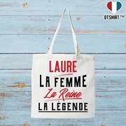 Tote bag coton recyclé laure la femme la reine la légende