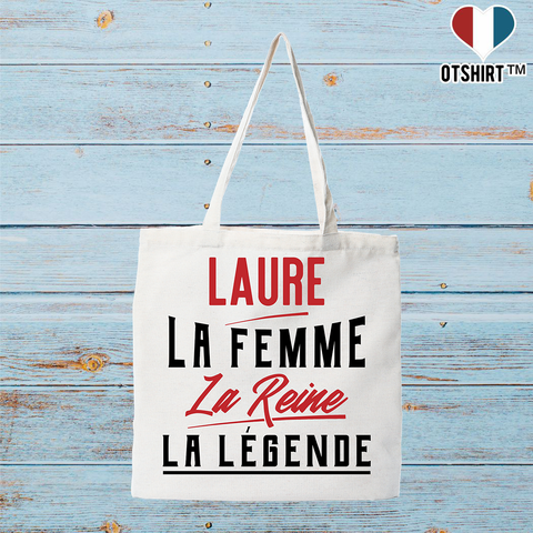 Tote bag coton recyclé laure la femme la reine la légende