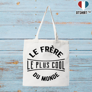 Tote bag coton recyclé le frère le plus cool du monde