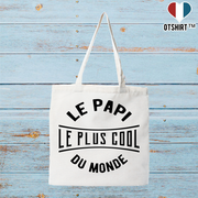 Tote bag coton recyclé le papi le plus cool du monde
